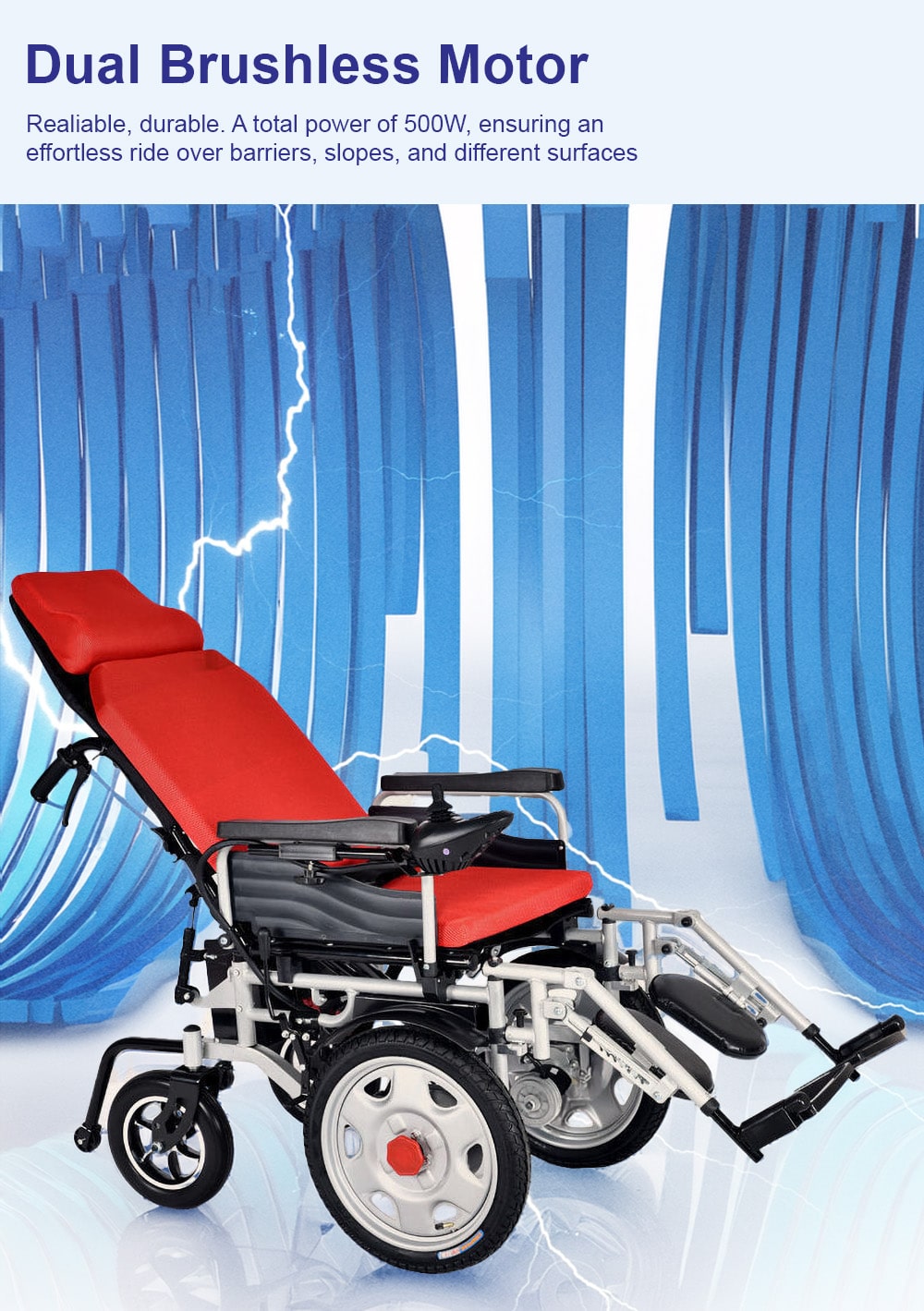 BME1025 Description 01 BME1025 Ортопедическая инвалидная коляска 500 Вт