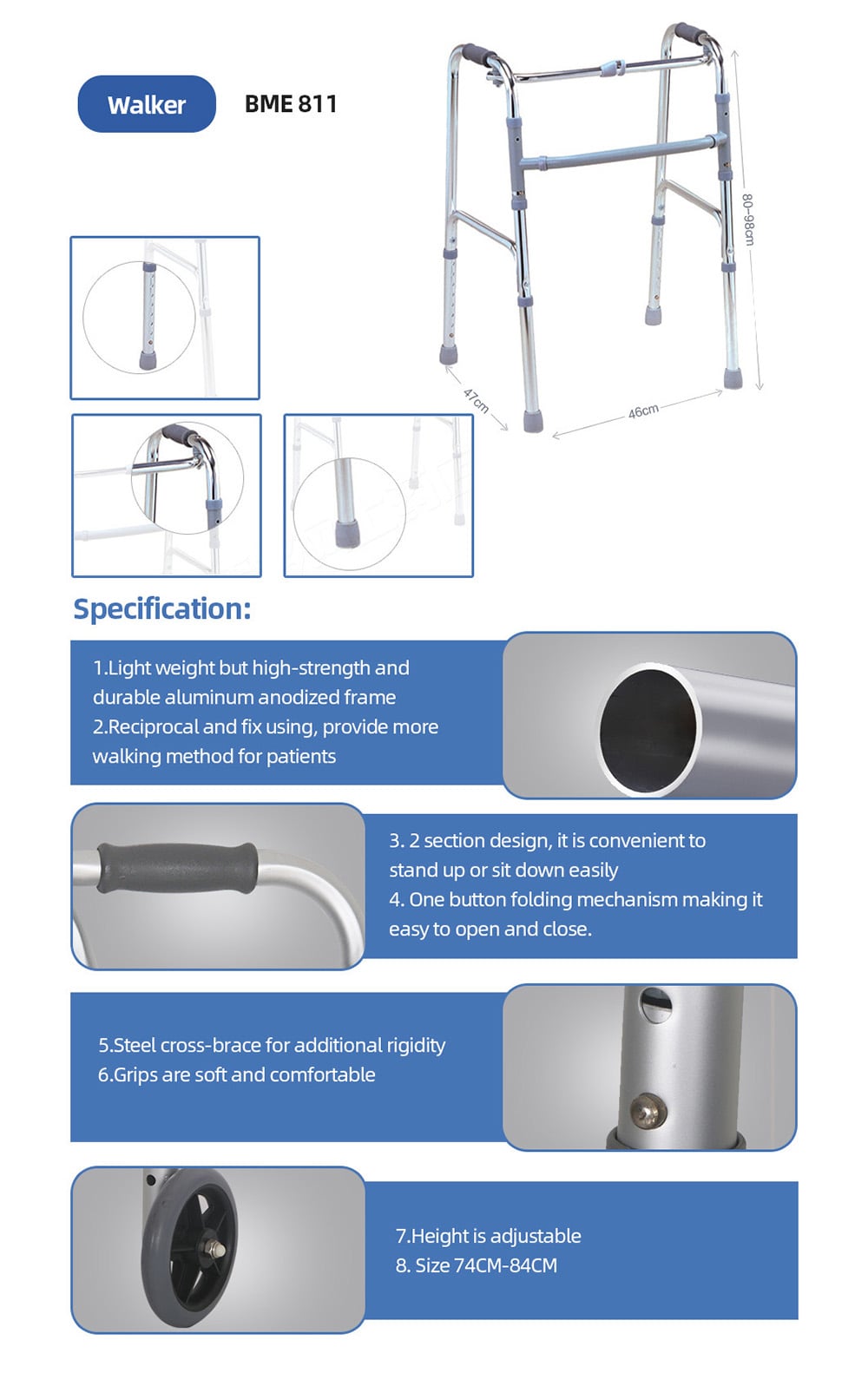 Спецификация ходунка BME811